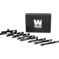 WEN 10408 Aluminum Precision Setup Blocks, Eight-Piece Gauge Set for Router Tables, Table Saws, Band Saws, and Woodworking