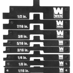 WEN 10408 Aluminum Precision Setup Blocks, Eight-Piece Gauge Set for Router Tables, Table Saws, Band Saws, and Woodworking