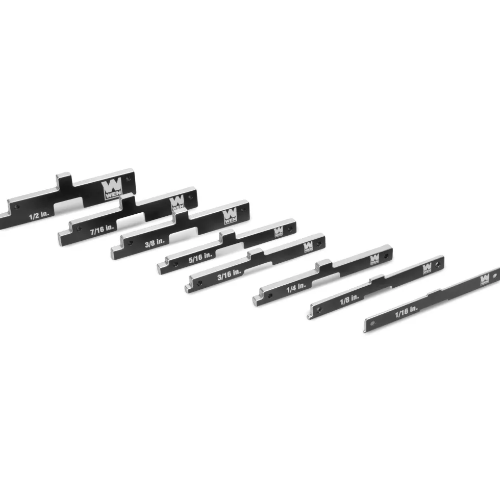 WEN 10408 Aluminum Precision Setup Blocks, Eight-Piece Gauge Set for Router Tables, Table Saws, Band Saws, and Woodworking