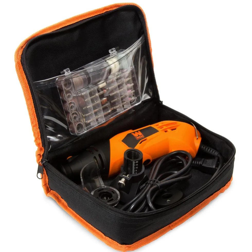 WEN 23114 1.4-Amp High-Powered Variable Speed Rotary Tool with Cutting Guide, LED Collar, 100+ Accessories, Carrying Case and Flex Shaft