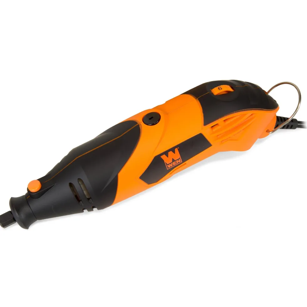 WEN 23114 1.4-Amp High-Powered Variable Speed Rotary Tool with Cutting Guide, LED Collar, 100+ Accessories, Carrying Case and Flex Shaft