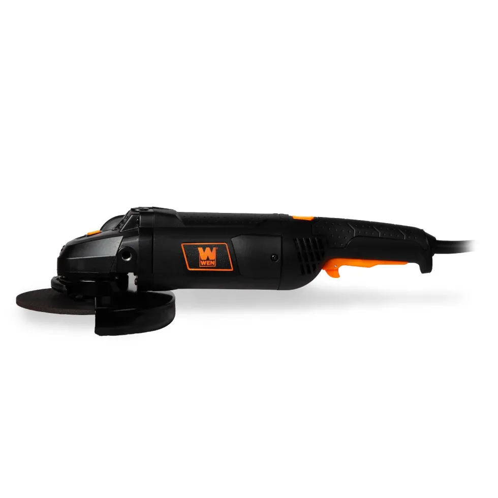 WEN 94487 15-Amp 7-Inch Angle Grinder with Reversible Handle