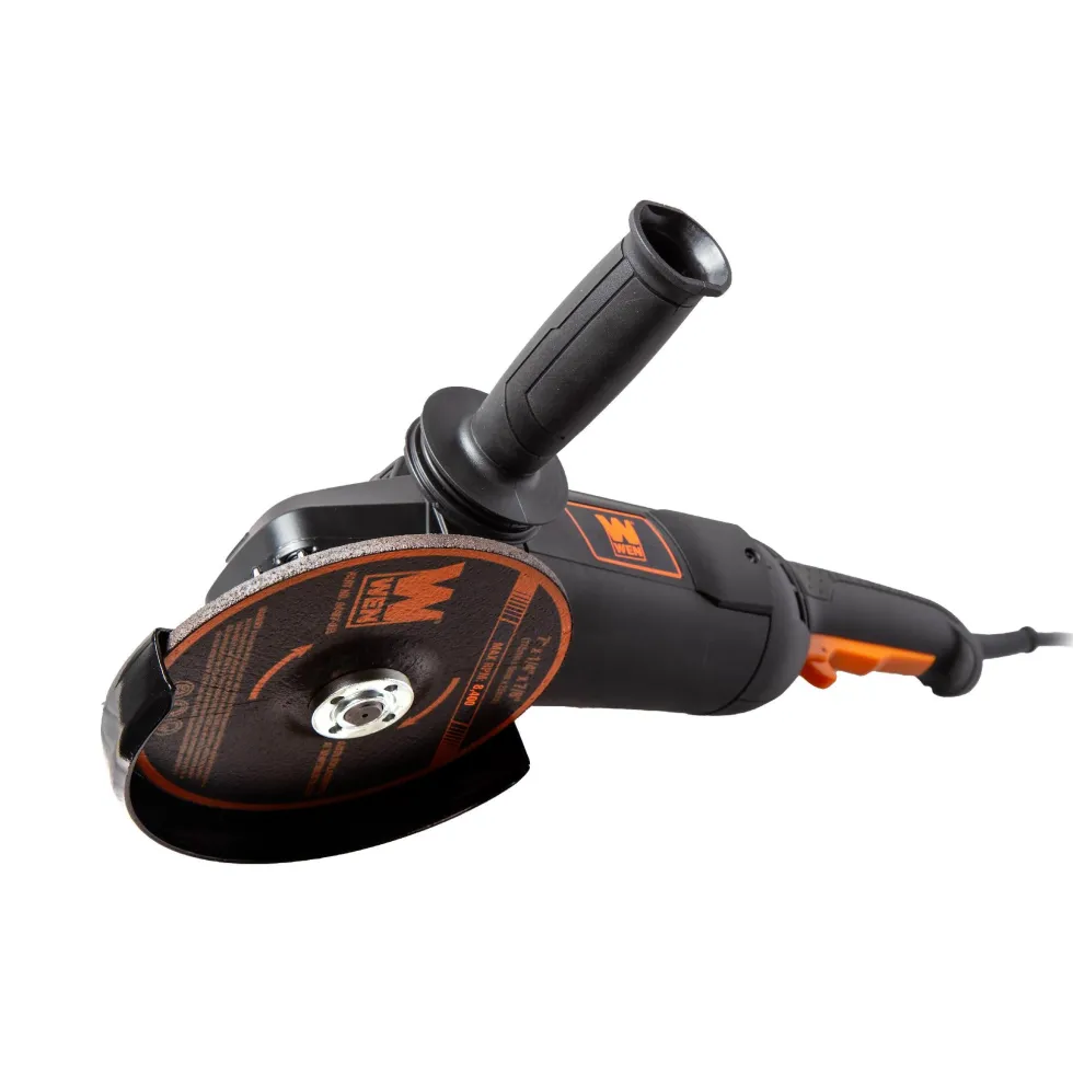 WEN 94487 15-Amp 7-Inch Angle Grinder with Reversible Handle
