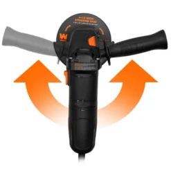 WEN 94475 7.5-Amp 4-1/2-Inch Angle Grinder with Reversible Handle, Three Grinding Discs, and Carrying Case