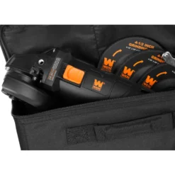 WEN 94475 7.5-Amp 4-1/2-Inch Angle Grinder with Reversible Handle, Three Grinding Discs, and Carrying Case