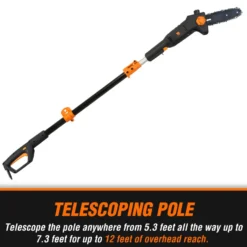 WEN 4019 6-Amp 8-Inch Electric Telescoping Pole Saw