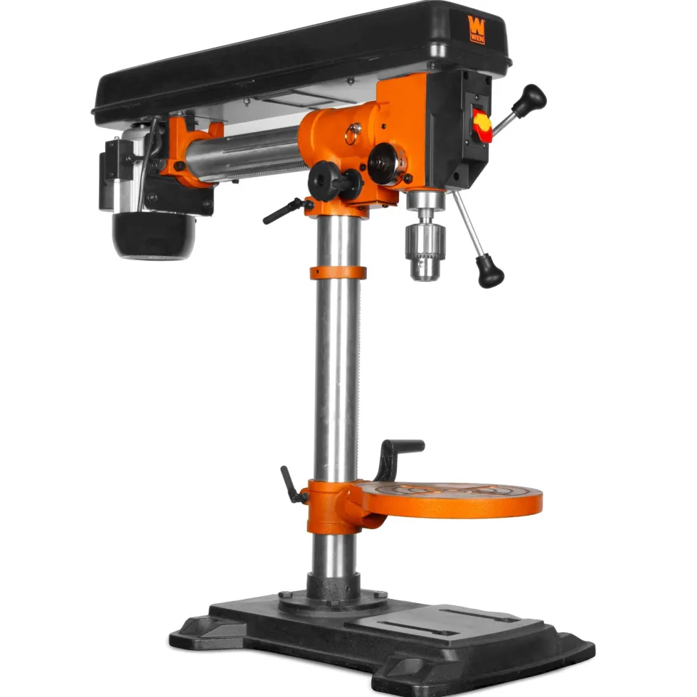 WEN 4233 6.2-Amp 33-Inch Radial Arm Drill Press, Benchtop Design with 5 Speeds and Cast-Iron Construction
