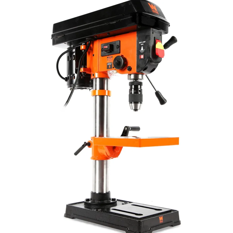 WEN 4211 3.2-Amp 10-Inch 5-Speed Cast Iron Benchtop Drill Press with Laser and Keyless Chuck