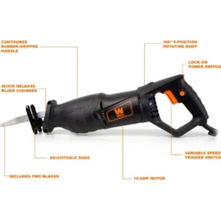 WEN 3630 10-Amp 8-Position Variable Speed Reciprocating Saw