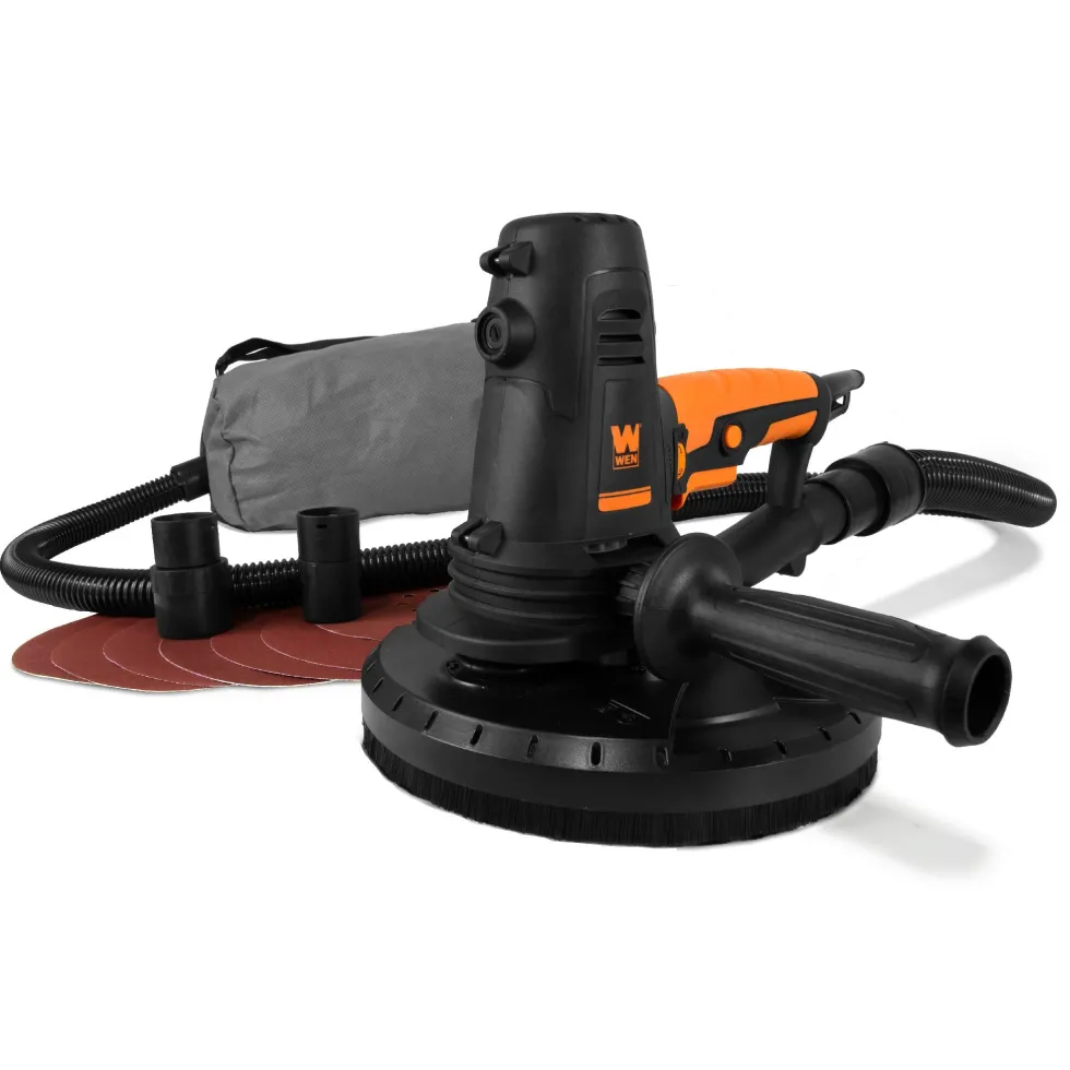 WEN 6362 10-Amp Variable Speed Handheld Drywall Sander with Sandpaper, Dust Hose and Collection Bag