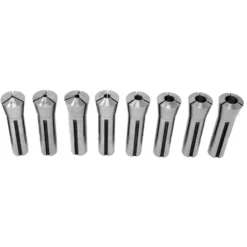 WEN 33182A 8-Piece Imperial Steel Collet Set for R8 Metal Milling Machines