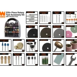 WEN 230321A 320-Piece Rotary Tool Accessory Kit with Carrying Case
