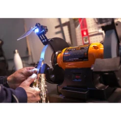 WEN BG4282 4.8-Amp 8-Inch Single Speed Bench Grinder with LED Work Lights