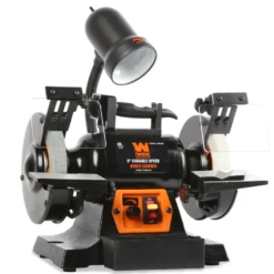 WEN BG625V 2.5-Amp 6-Inch Variable Speed Bench Grinder with Flexible Work Light