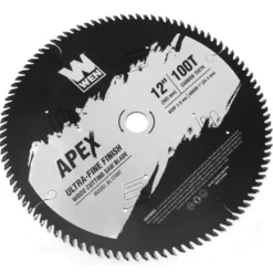 WEN BL1200C Apex 12-Inch 100-Tooth Carbide-Tipped Ultra-Fine-Finish Industrial-Grade Woodworking Saw Blade with Cool-Cut Coating