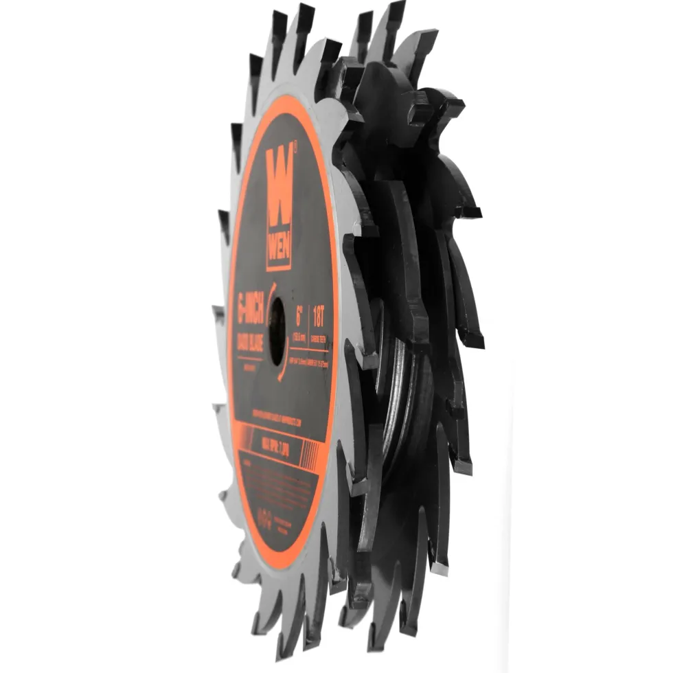 WEN BL067D 6-Inch 18-Tooth Carbide-Tipped Stacked Dado Blade Set for 8-1/4 and 10-Inch Table Saws