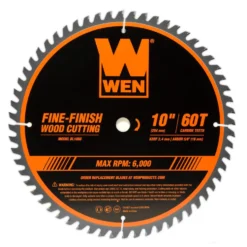 WEN BL1032-2 10-Inch 32-Tooth and 60-Tooth Carbide-Tipped Professional Woodworking Saw Blade Set, Two Pack