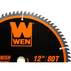WEN BL1232-2 12-Inch 32-Tooth and 80-Tooth Carbide-Tipped Professional Woodworking Saw Blade Set, Two Pack