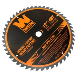 WEN BL1248 12-Inch 48-Tooth Carbide-Tipped Professional Woodworking Saw Blade for Miter Saws and Table Saws