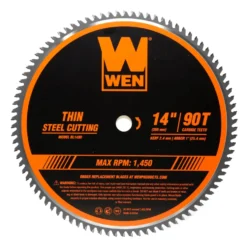 WEN BL1490 14-Inch 90-Tooth Carbide-Tipped Professional Metal Saw Blade for Thin Steel Cutting