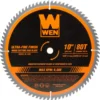 WEN BL1080 10-Inch 80-Tooth Carbide-Tipped Ultra-Fine Finish Professional Woodworking Saw Blade for Miter Saws and Table Saws