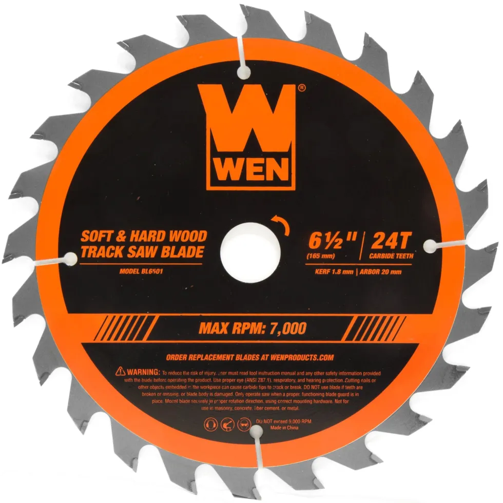 WEN BL6501 6.5-Inch 24-Tooth Carbide-Tipped Track Saw Blade