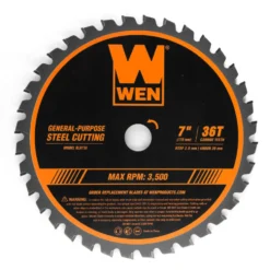 WEN BL0736 7-Inch 36-Tooth Carbide-Tipped Professional Saw Blade for Steel Cutting