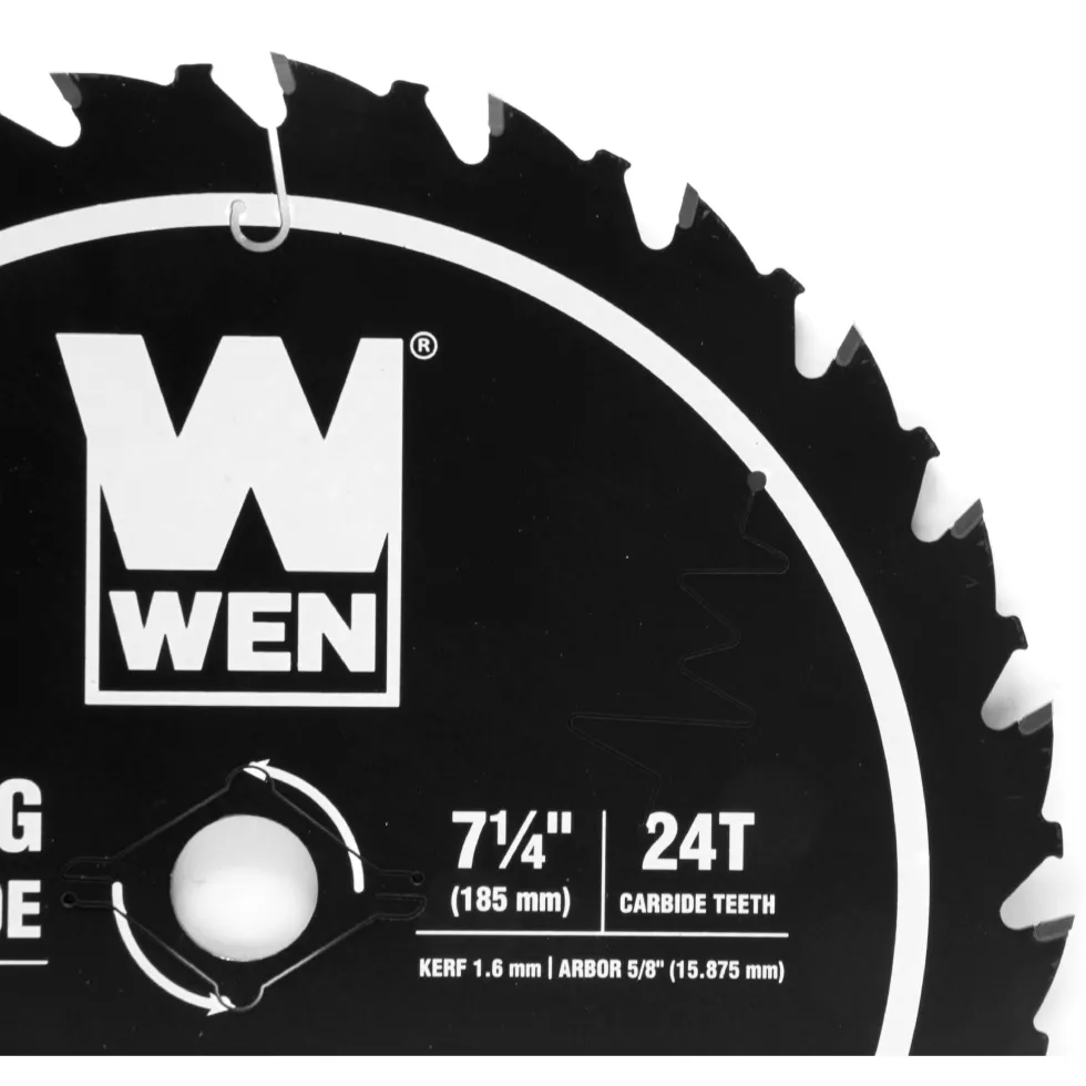 WEN BL0724 7.25-Inch 24-Tooth Carbide-Tipped Professional Framing Saw Blade for Miter Saws and Circular Saws