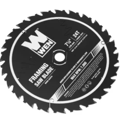 WEN BL0724 7.25-Inch 24-Tooth Carbide-Tipped Professional Framing Saw Blade for Miter Saws and Circular Saws