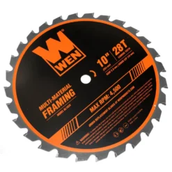 WEN BL1028 10-Inch 28-Tooth Carbide-Tipped Professional Multi-Material Framing Saw Blade