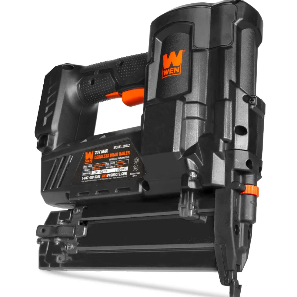 WEN 20512BT 20V Max Cordless 18-Gauge Brad Nailer (Tool Only – Battery Not Included)