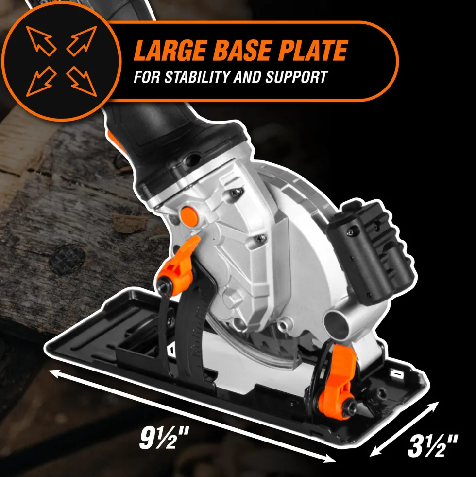 WEN 20604BT 20V Max 4-1/2-Inch Cordless Mini Circular Saw (Tool Only – Battery and Charger Not Included)