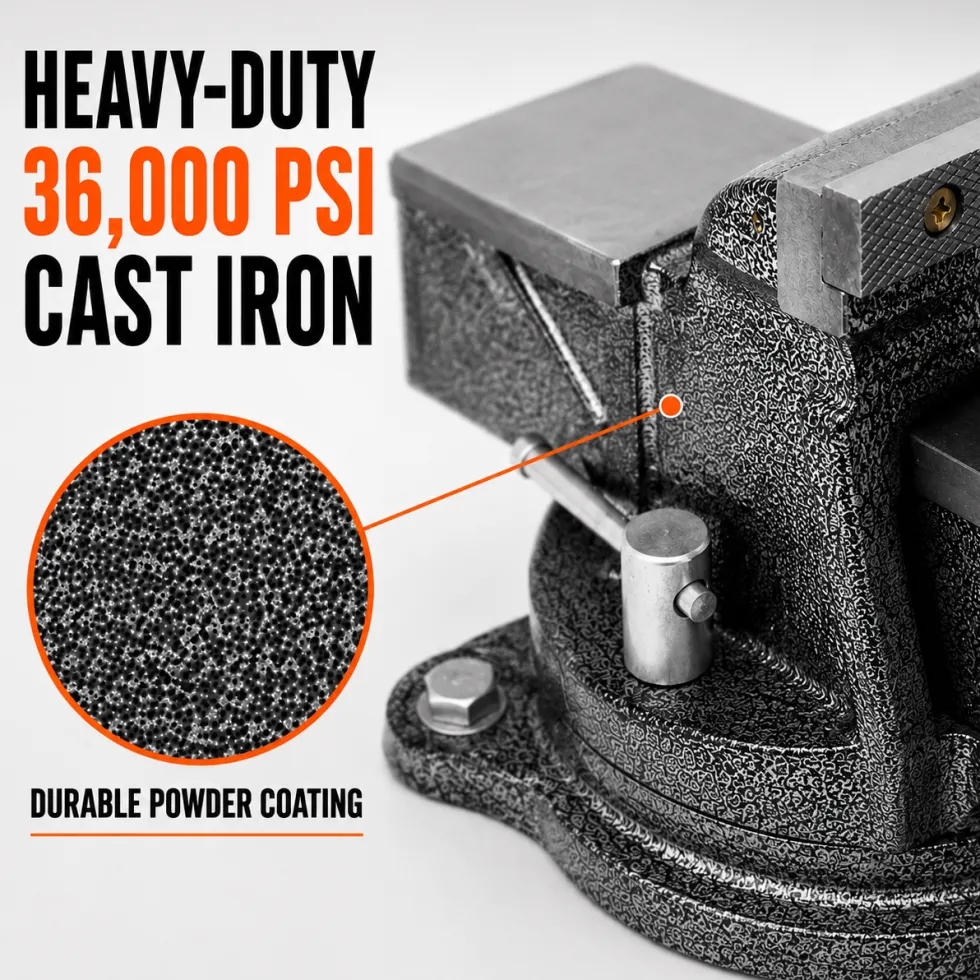 WEN BV454 4-Inch Heavy Duty Cast Iron Bench Vise with Swivel Base