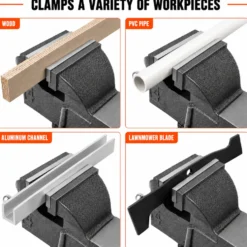WEN BV454 4-Inch Heavy Duty Cast Iron Bench Vise with Swivel Base