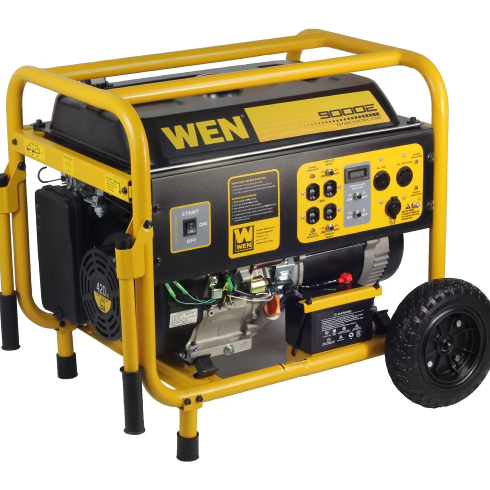 WEN 56877-CA 9000-Watt Generator with Electric Start and Wheel Kit-CARB Compliant