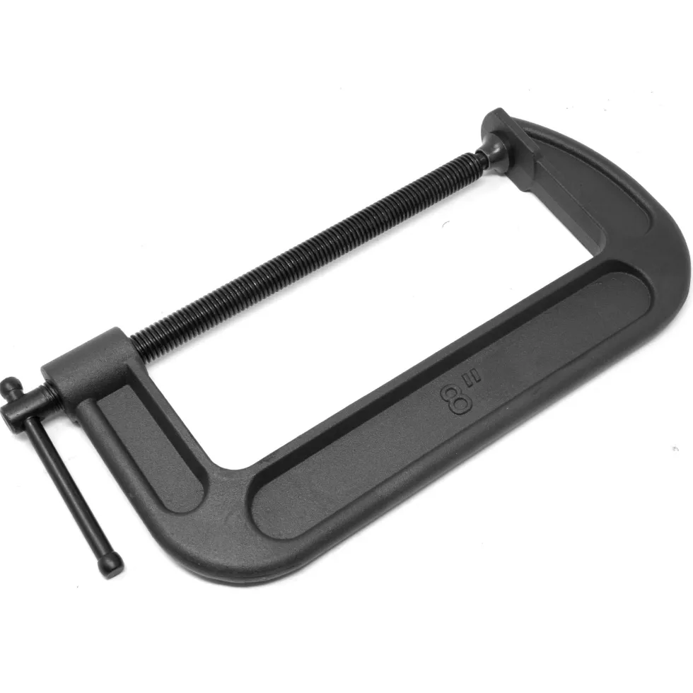 WEN CLC833 Heavy-Duty Cast Iron C-Clamps with 8-Inch Jaw Opening and 3.4-Inch Throat