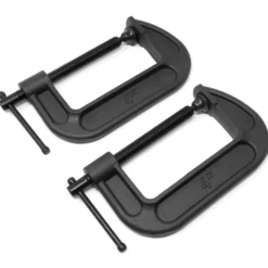 WEN CLC424 Heavy-Duty Cast Iron C-Clamps with 4-Inch Jaw Opening and 2.2-Inch Throat, 2 Pack