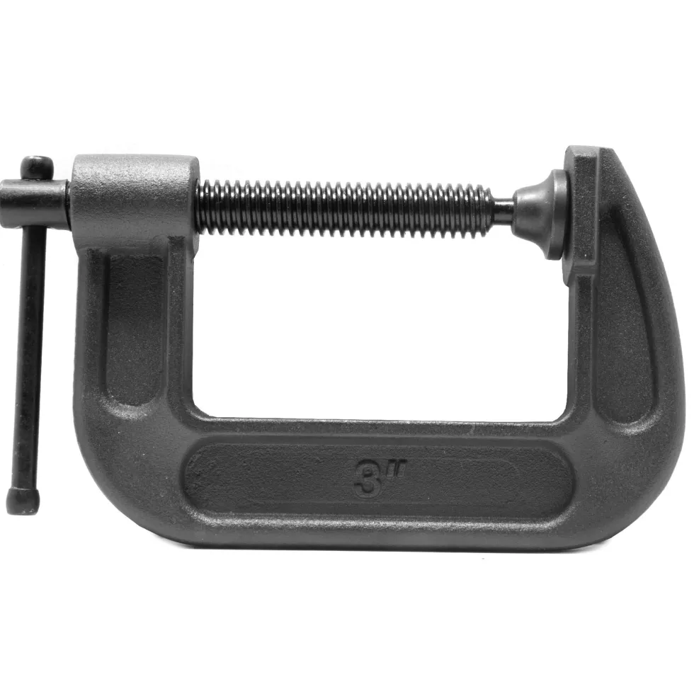 WEN CLC322 Heavy-Duty Cast Iron C-Clamps with 3-Inch Jaw Opening and 2-Inch Throat, 2 Pack