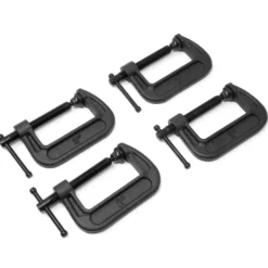 WEN CLC212 Heavy-Duty Cast Iron C-Clamps with 2-Inch Jaw Opening and 1.2-Inch Throat, 4 Pack