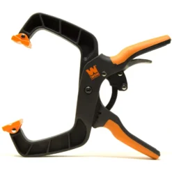 WEN CLH435 Quick-Release Ratcheting Hand Clamps with 4-Inch Jaw Opening and 3-Inch Throat, 2 Pack