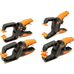 WEN CLH151 Quick-Release Ratcheting Hand Clamps with 1.5-Inch Jaw Opening and 1.5-Inch Throat, 4 Pack