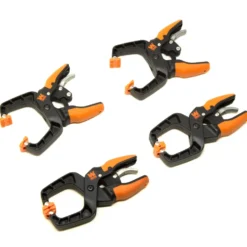 WEN CLH151 Quick-Release Ratcheting Hand Clamps with 1.5-Inch Jaw Opening and 1.5-Inch Throat, 4 Pack