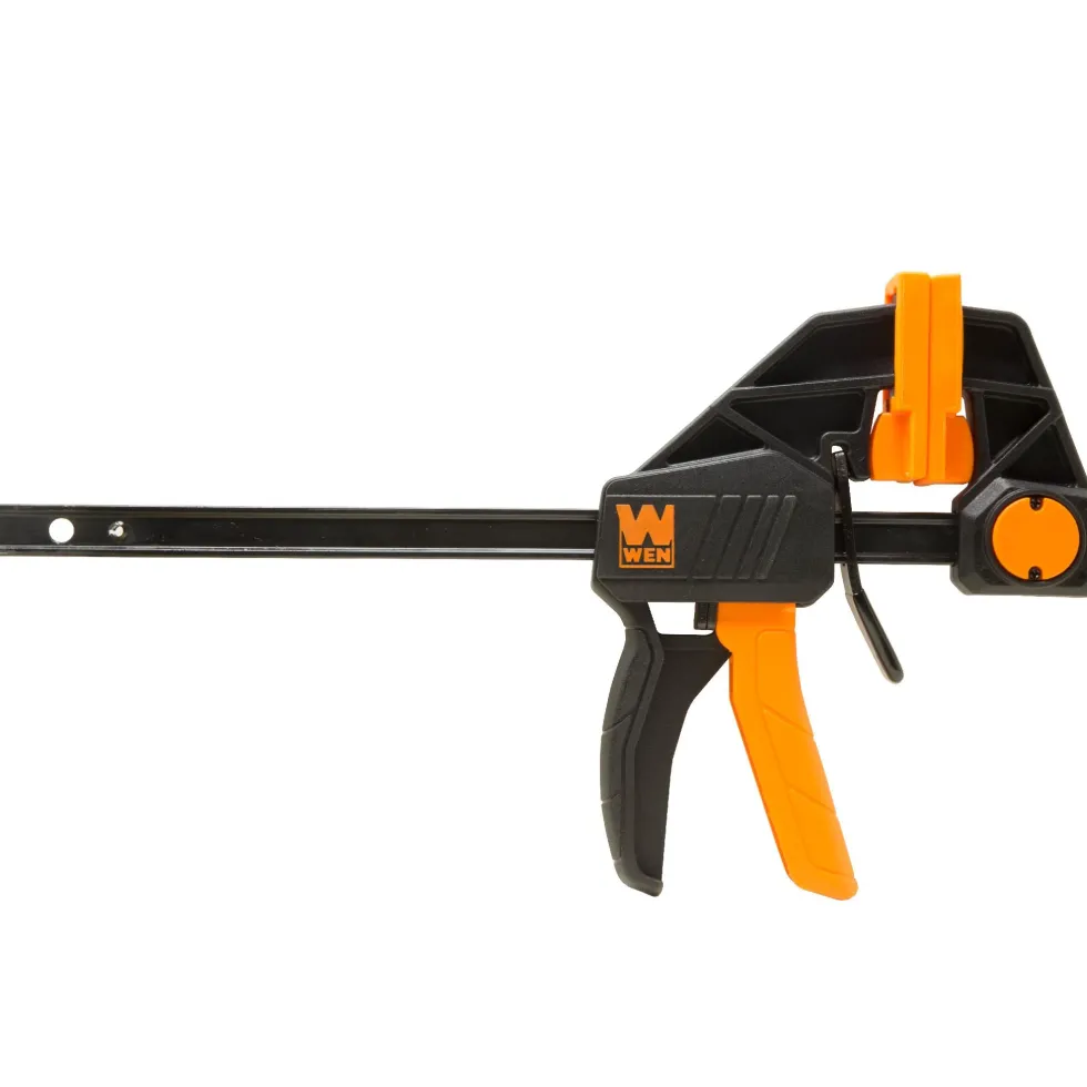 WEN CLR062 6-Inch Heavy Duty Steel Bar Clamps and Spreaders with 2.3-Inch Throat, Four Pack