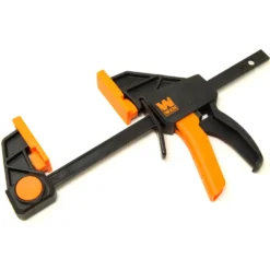 WEN CLR062 6-Inch Heavy Duty Steel Bar Clamps and Spreaders with 2.3-Inch Throat, Four Pack