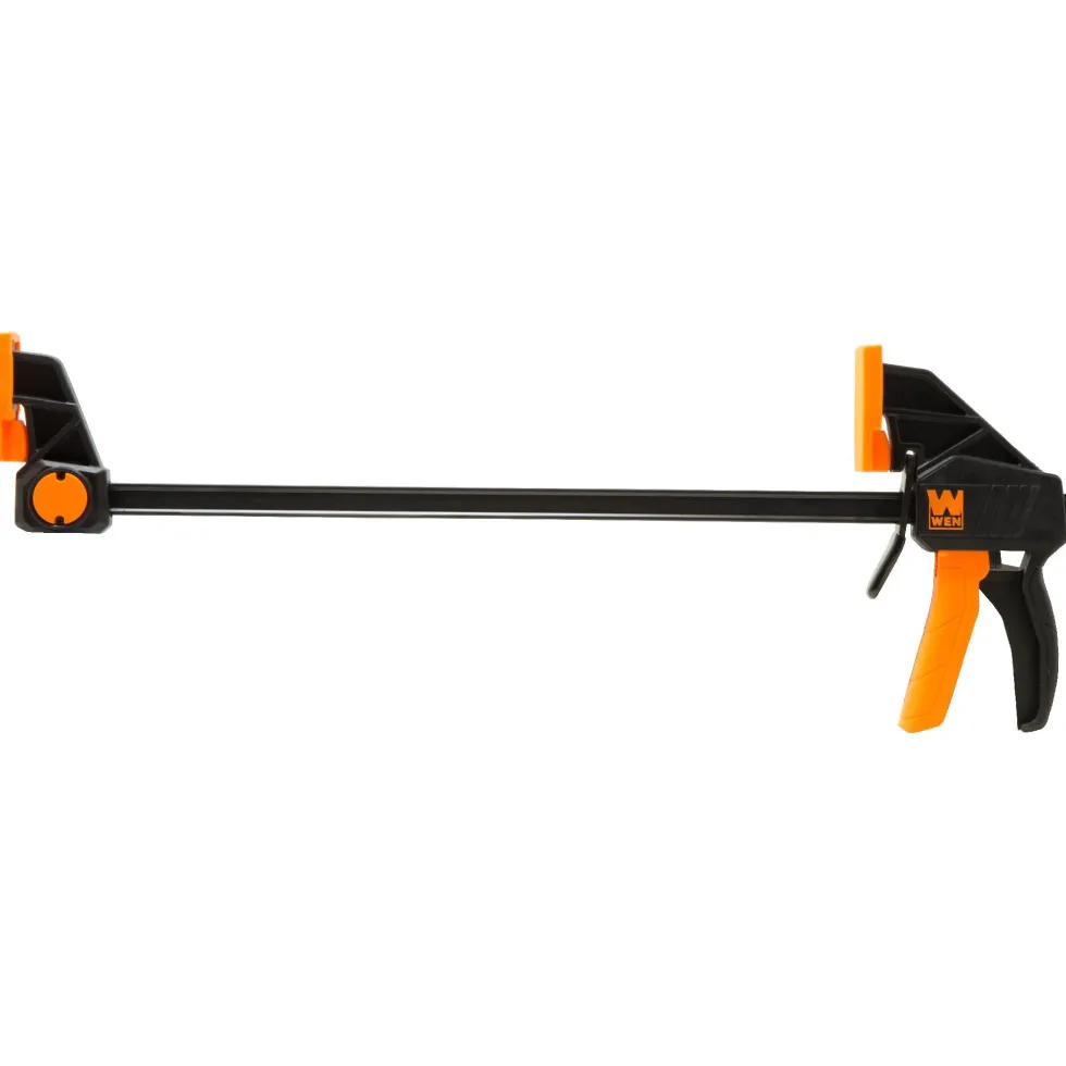 WEN CLR122 12-Inch Heavy Duty Steel Bar Clamps and Spreaders with 2.3-Inch Throat, Two Pack