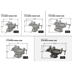 WEN 418CV 8-3/8-Inch Compound Cross Slide Industrial Strength Benchtop Vise