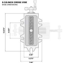 WEN 418CV 8-3/8-Inch Compound Cross Slide Industrial Strength Benchtop Vise