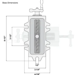 WEN CV414 4.25 in. Compound Cross Slide Industrial Strength Benchtop and Drill Press Vise