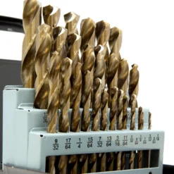 WEN DB291A 29-Piece Gold Oxide HSS Drill Bit Set with Carrying Case