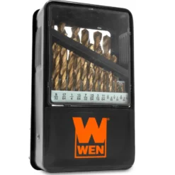 WEN DB291A 29-Piece Gold Oxide HSS Drill Bit Set with Carrying Case